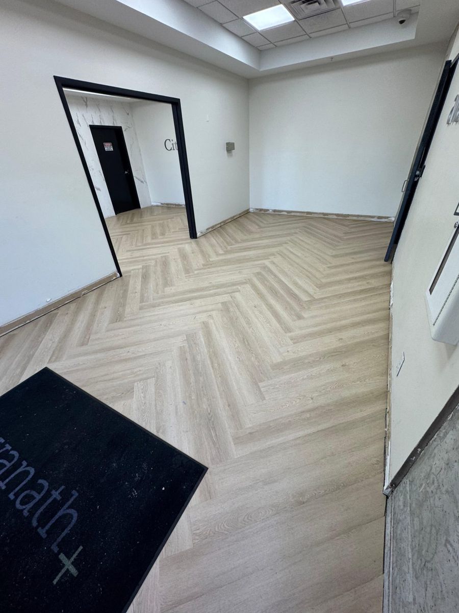 Herringbone vinyl plank flooring