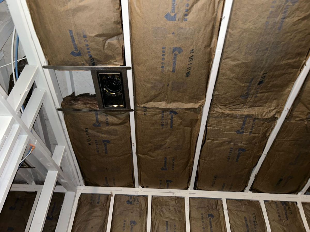 Ceiling insulation install