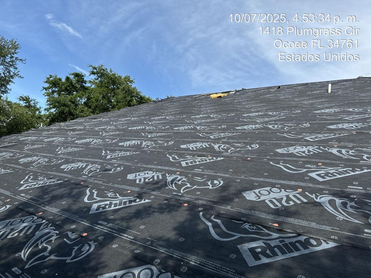 Roof underlayment installation